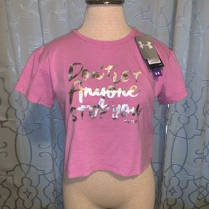 Under Armour Junior Medium Red On Tag NWT Crop Top
